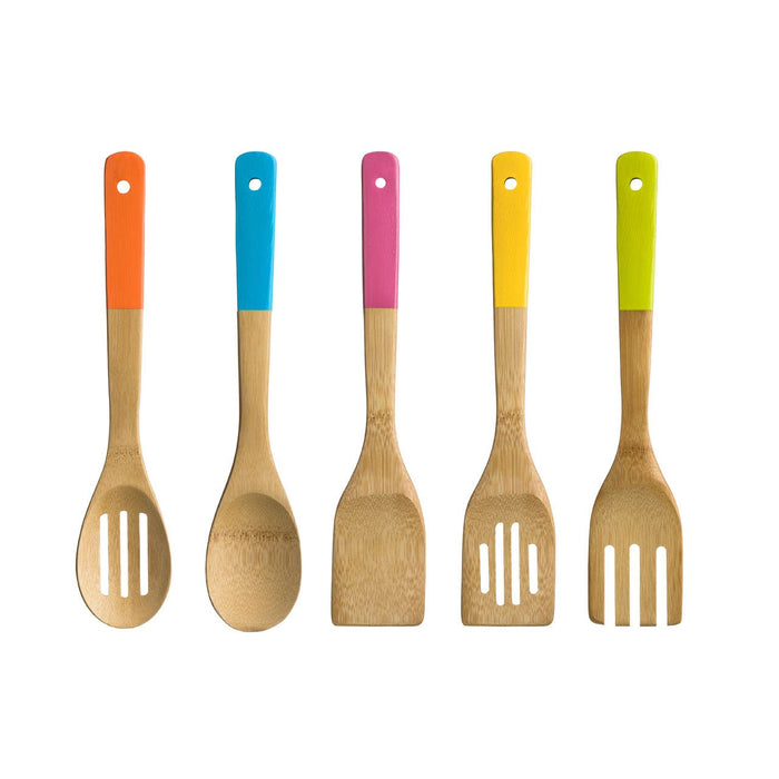 5Pc Bamboo Kitchen Utensil Set - Modern Home Interiors