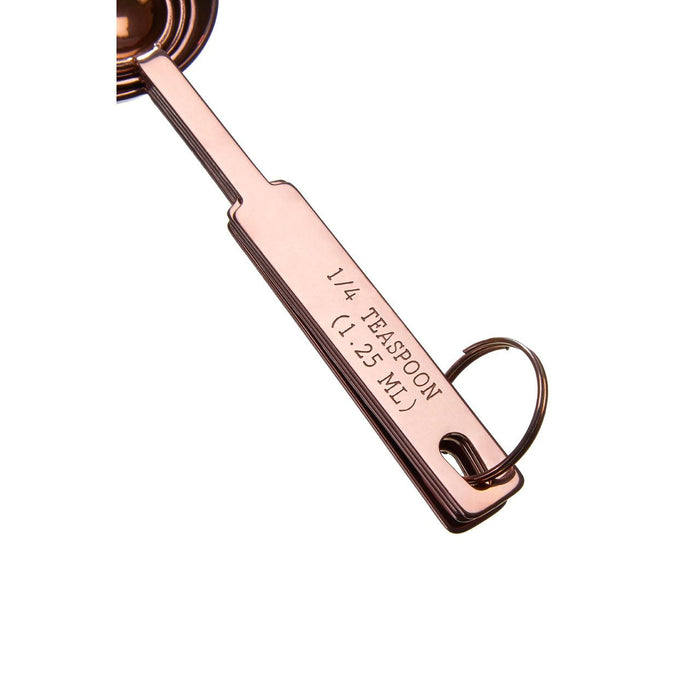 Set of 4 Measuring Spoons Teaspoon Servings - Rose Gold