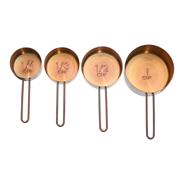 Set of 4 Measuring Cups Servings - Rose Gold