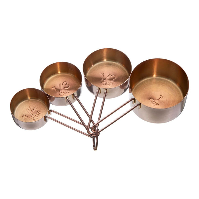 Set of 4 Measuring Cups Servings - Rose Gold