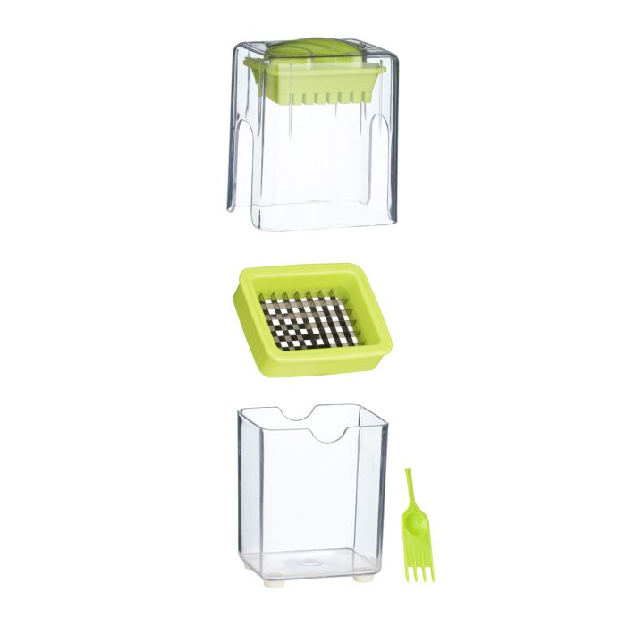 Lime Green and Clear Durable Potato Chipper Kitchen Food Prep Gadget