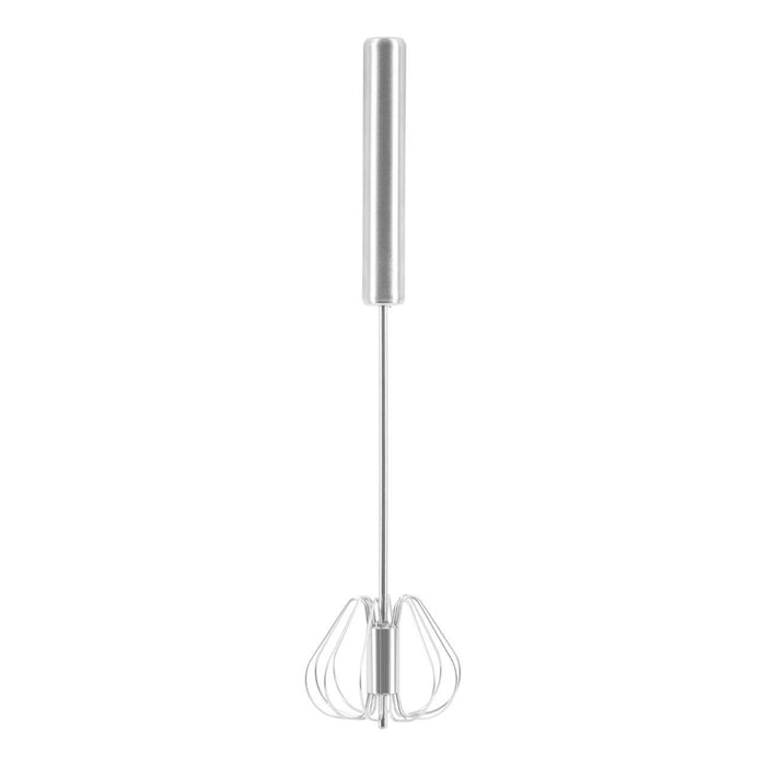 Matte Finish Stainless Steel Press and Spin Kitchen Gadget Whisk