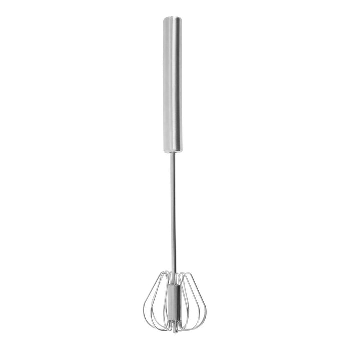 Matte Finish Stainless Steel Press and Spin Kitchen Gadget Whisk