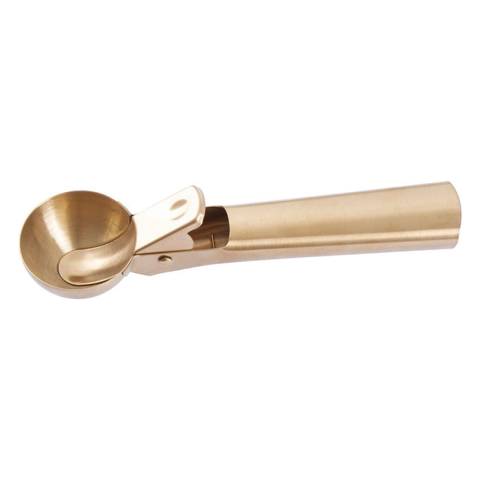 Matte Finish Curved Metal Ice Cream Scoop