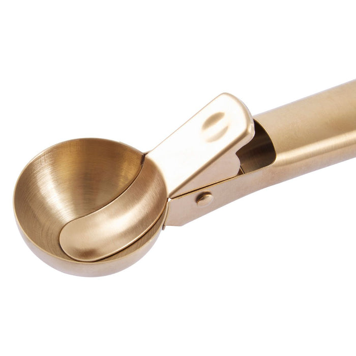 Matte Finish Curved Metal Ice Cream Scoop