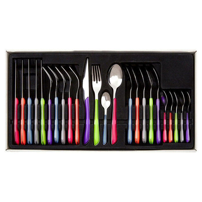 Zuma Multi Coloured Pastel Cutlery Set - 24Pc