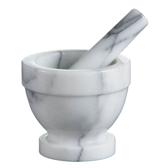 White Marble Mortar and Pestle Set