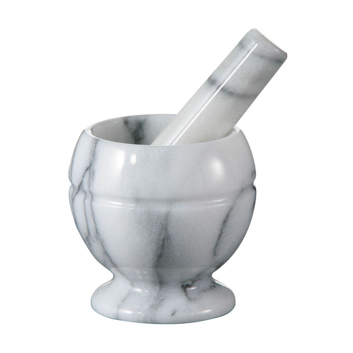 White Marble Mortar and Pestle Set