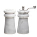 White Marble Salt and Pepper Set - Modern Home Interiors