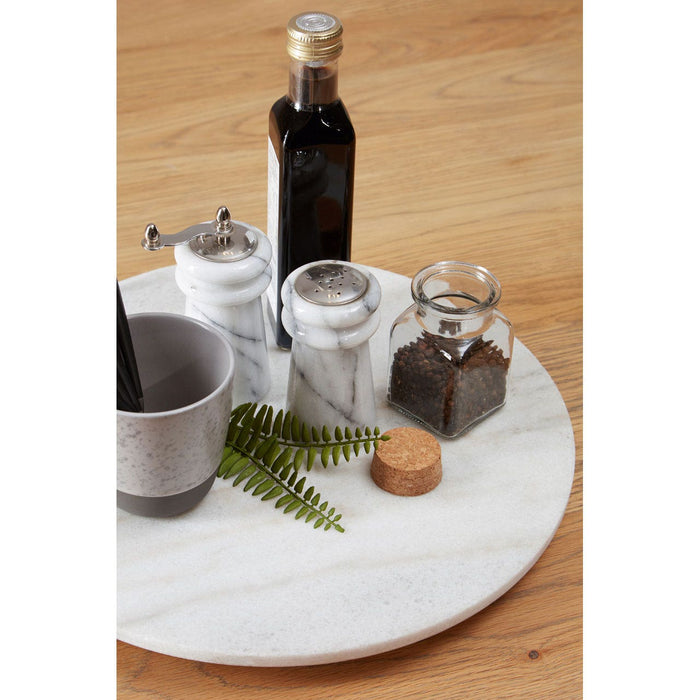 White Marble Salt and Pepper Set - Modern Home Interiors