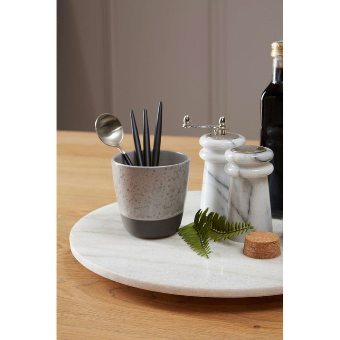 White Marble Salt and Pepper Set - Modern Home Interiors