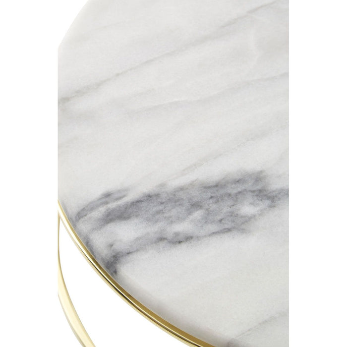 White & Gold Marble Cake Stand (Set of 2)