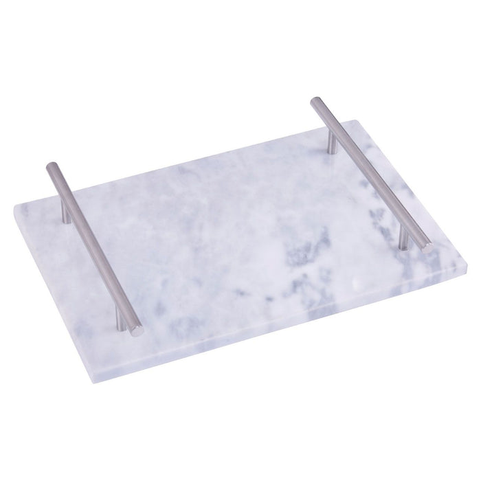 Marble Serving Tray Silver or Gold Handles