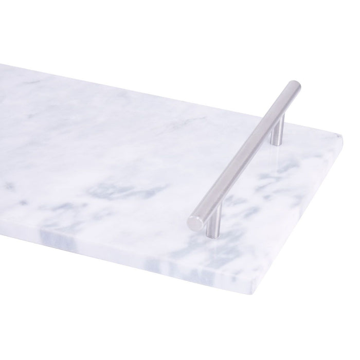 Marble Serving Tray Silver or Gold Handles