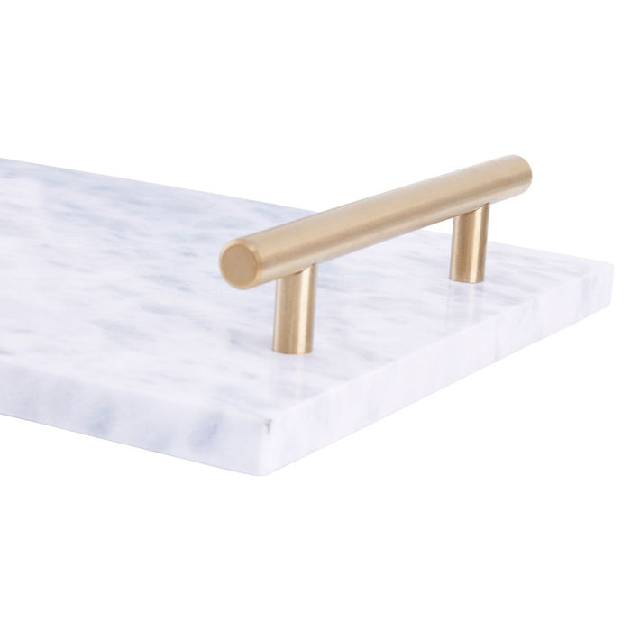 Marble Serving Tray Silver or Gold Handles