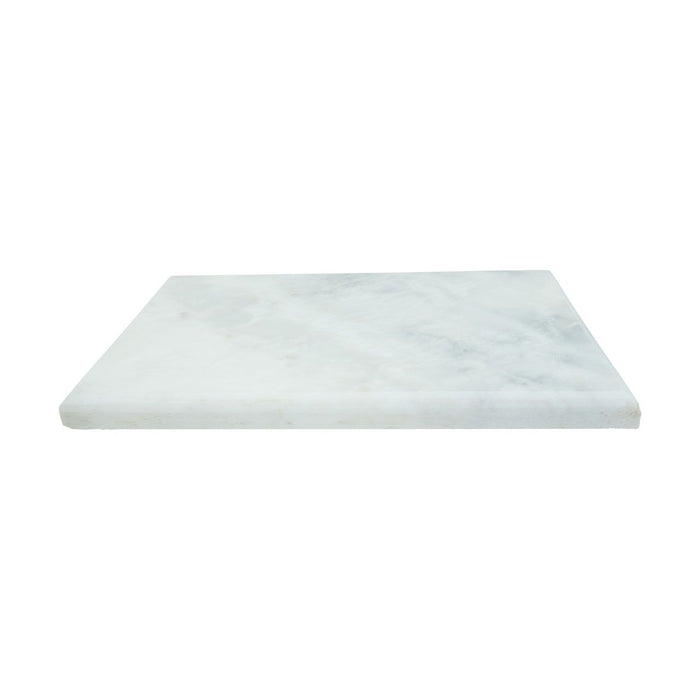 Raised Platform White Stone Marble Chopping Board - Rectangular 31 x 21cm