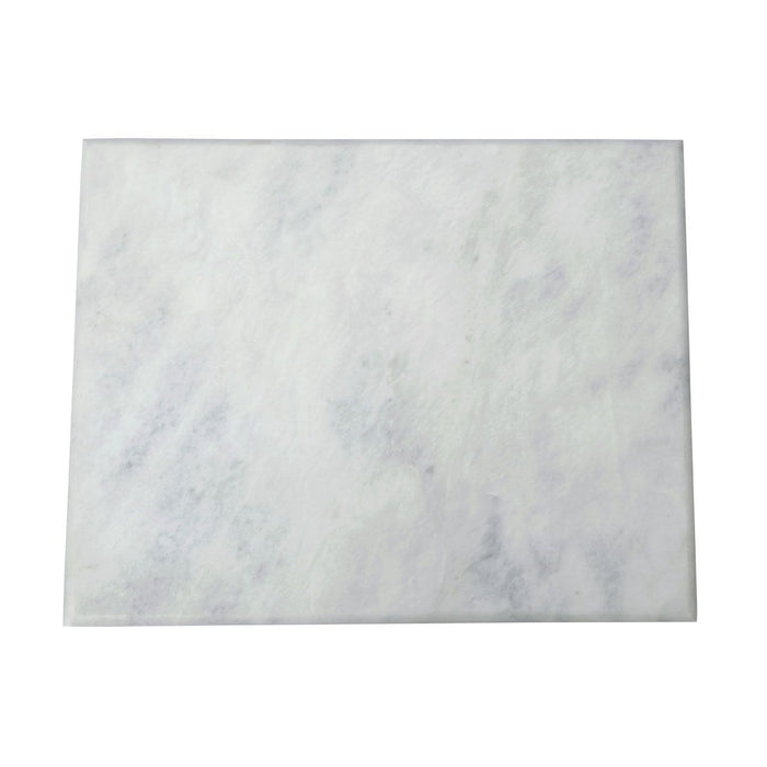 Raised Platform White Stone Marble Chopping Board - Rectangular 31 x 21cm