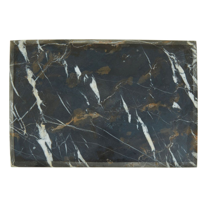 Raised Platform Black Stone Marble Chopping Board - Rectangular 31 x 21cm