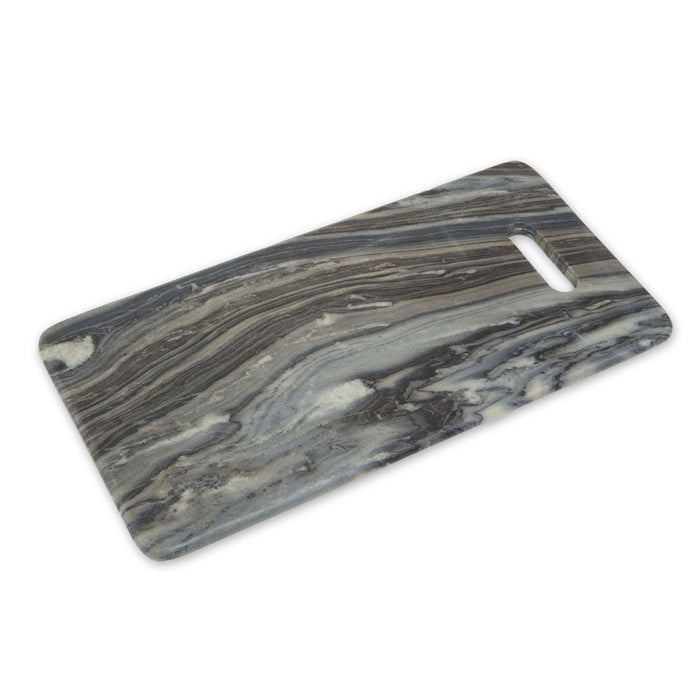 Black Stone Marble Chopping Board Rectangular with Handle - 23 x 46cm