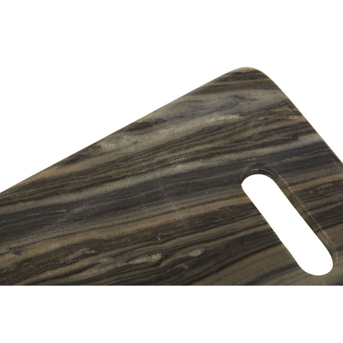 Black Stone Marble Chopping Board Rectangular with Handle - 23 x 46cm