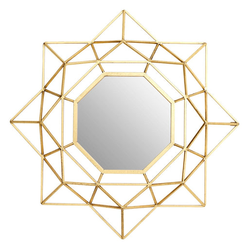 Farah Gold Geo Wall Mirror - Modern Home Interiors