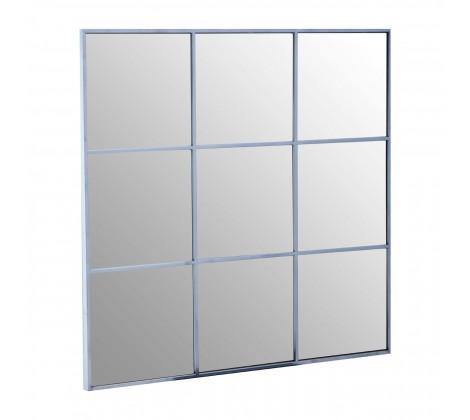 Grid Wall Mirror With Silver Finish Frame - Modern Home Interiors