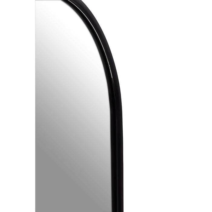 Matte Black Edge Tall Arched Wall Mirror - 170cm