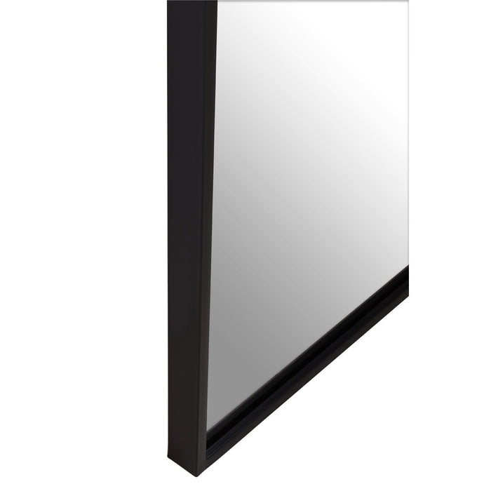 Matte Black Edge Tall Arched Wall Mirror - 170cm