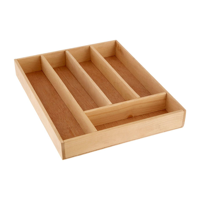 Wooden 5 Compartment Kitchen Organisation Cutlery Tray 30 x 38cm