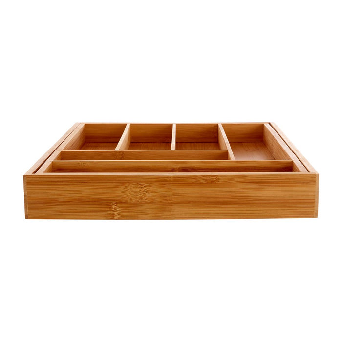 Bamboo Rectangular Expandable Cutlery Tray 33 x 46cm