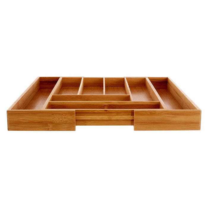 Bamboo Rectangular Expandable Cutlery Tray 33 x 46cm