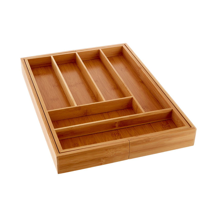 Bamboo Rectangular Expandable Cutlery Tray 33 x 46cm