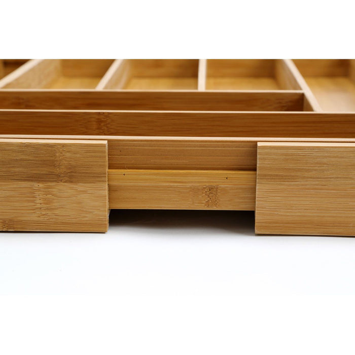 Bamboo Rectangular Expandable Cutlery Tray 33 x 46cm