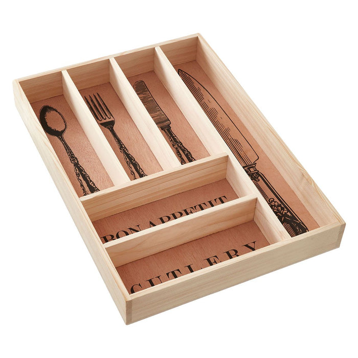 Wooden Vintage Design Cutlery Tray 30 x 42cm