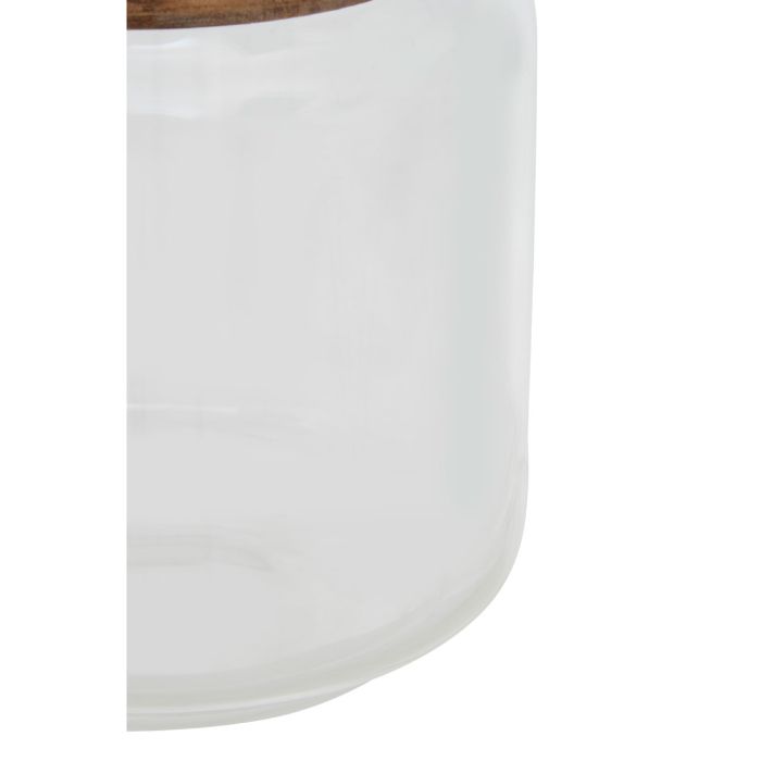 Freska Clear Glass and Acacia Wood Preserving Food Storage Jar - 500ml