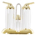 Gozo Transparent and Gold 4Pc Condiments Set - Modern Home Interiors