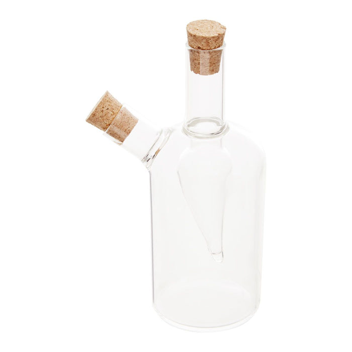 Oil and Vinegar Dispenser Apparatus Cutout Inner Borosilicate Glass Bottle