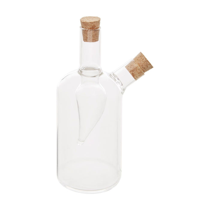 Oil and Vinegar Dispenser Apparatus Cutout Inner Borosilicate Glass Bottle