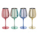 MIMO SET OF 4 ASSORTED COLOURS WINE GLASSES - Modern Home Interiors