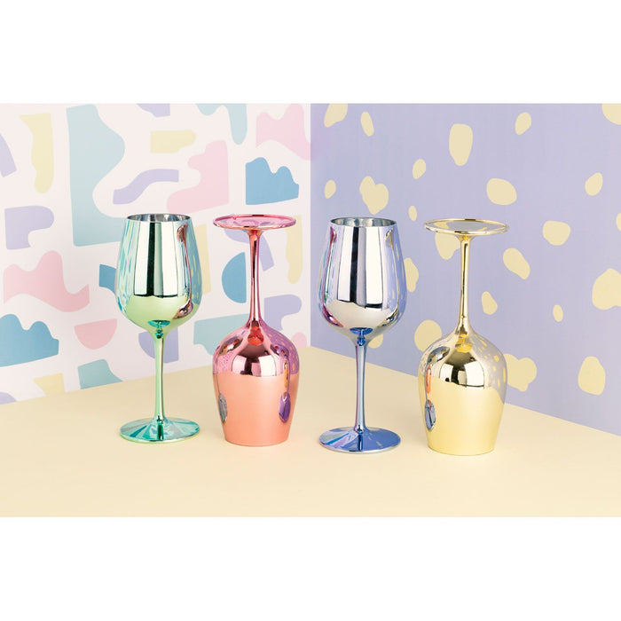 MIMO SET OF 4 ASSORTED COLOURS WINE GLASSES - Modern Home Interiors