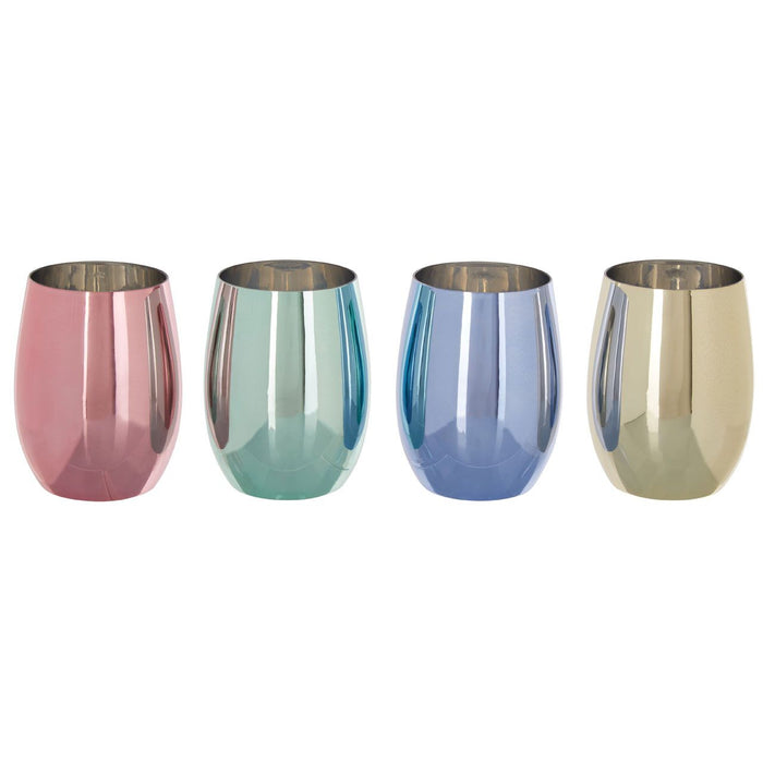 MIMO SET OF 4 ASSORTED COLOURS TUMBLERS - Modern Home Interiors