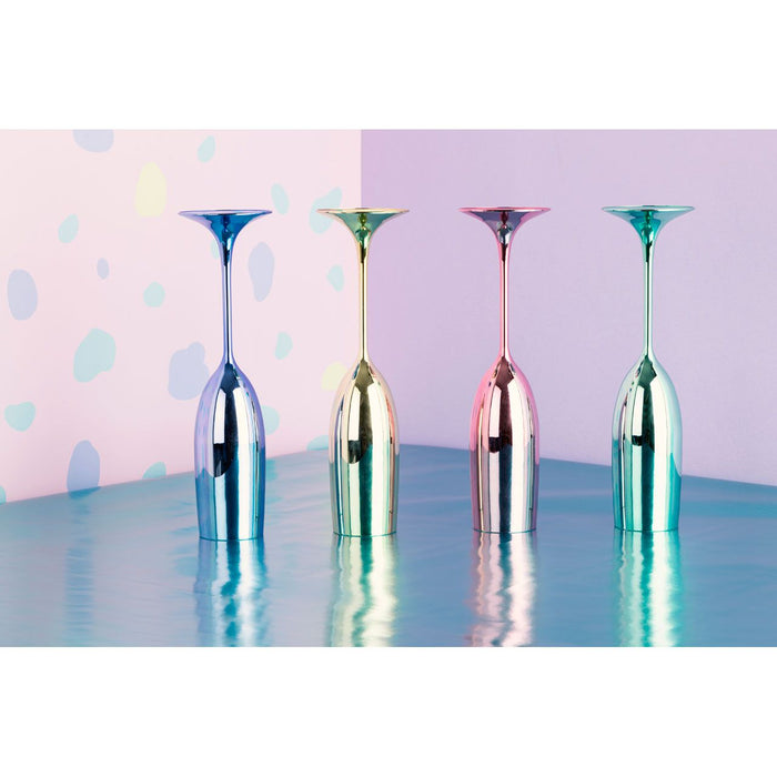 MIMO SET OF 4 MULTICOLOUR CHAMPAGNE GLASSES - Modern Home Interiors