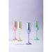 MIMO SET OF 4 MULTICOLOUR CHAMPAGNE GLASSES - Modern Home Interiors