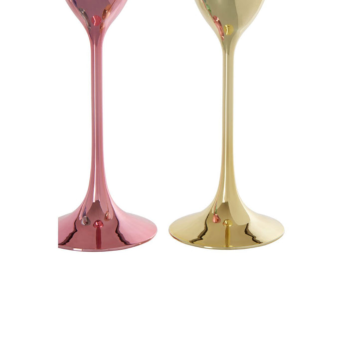 MIMO SET OF 4 MULTICOLOUR CHAMPAGNE GLASSES - Modern Home Interiors