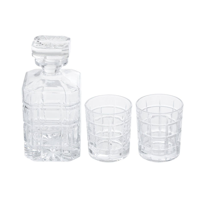 Decanter and 2 Tumblers Premium Glassware Set