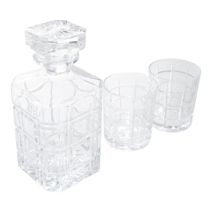 Decanter and 2 Tumblers Premium Glassware Set