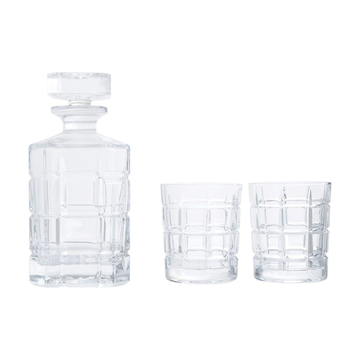 Decanter and 2 Tumblers Premium Glassware Set