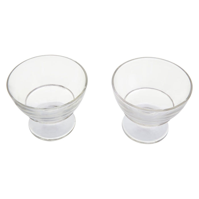 Round Glass Dessert Dishes - Set of 4