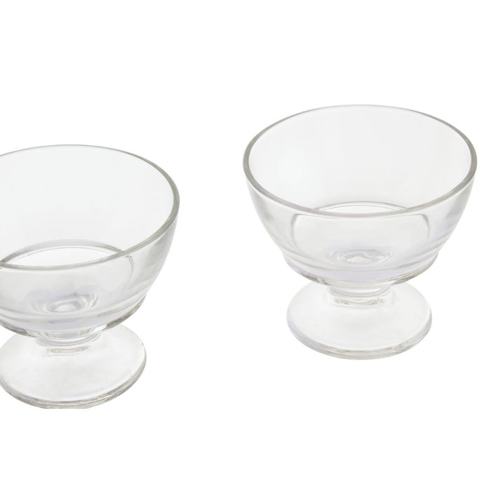 Round Glass Dessert Dishes - Set of 4