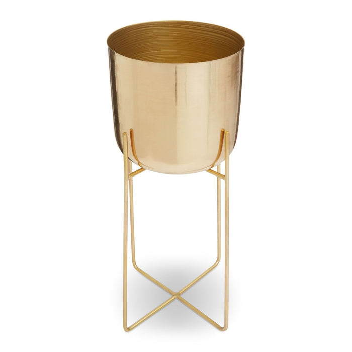 Floor Standing Planter - Gold